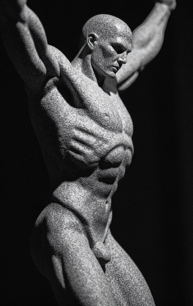 Rappresentazione scultorea del vigore fisico